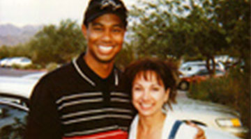 Dori Randall, Tiger Woods, makeup artist for Target commercial